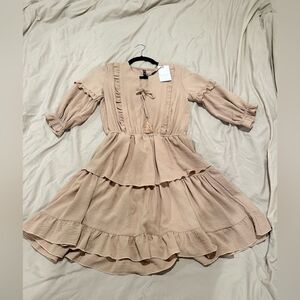 Tan dress women’s new with tags size 1